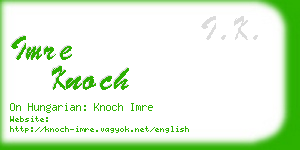 imre knoch business card